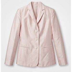 Jones New York Silk Shantung Blazer Pale Pink Blush 4 Quiet Luxury Coquette